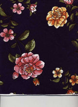 Load image into Gallery viewer, D2052-FL3716 C1. NAVY/CORAL BRUSH PRINT COZY FABRICS DTY
