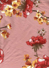 Load image into Gallery viewer, D2052-FL50138 C9 BLUSH/GOLD/RED BRUSH PRINT COZY FABRICS DTY
