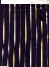 Load image into Gallery viewer, D2052-ST50221 C13 NAVY/MUSTARD/WHITE BRUSH PRINT STRIPES
