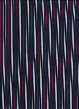 Load image into Gallery viewer, D2052-ST50218 C18 NAVY/WHITE/RED BRUSH PRINT STRIPES

