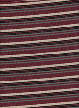 Load image into Gallery viewer, KNT-2213 C39 WINE/CHARCOAL/STONE RIB STRIPES KNITS
