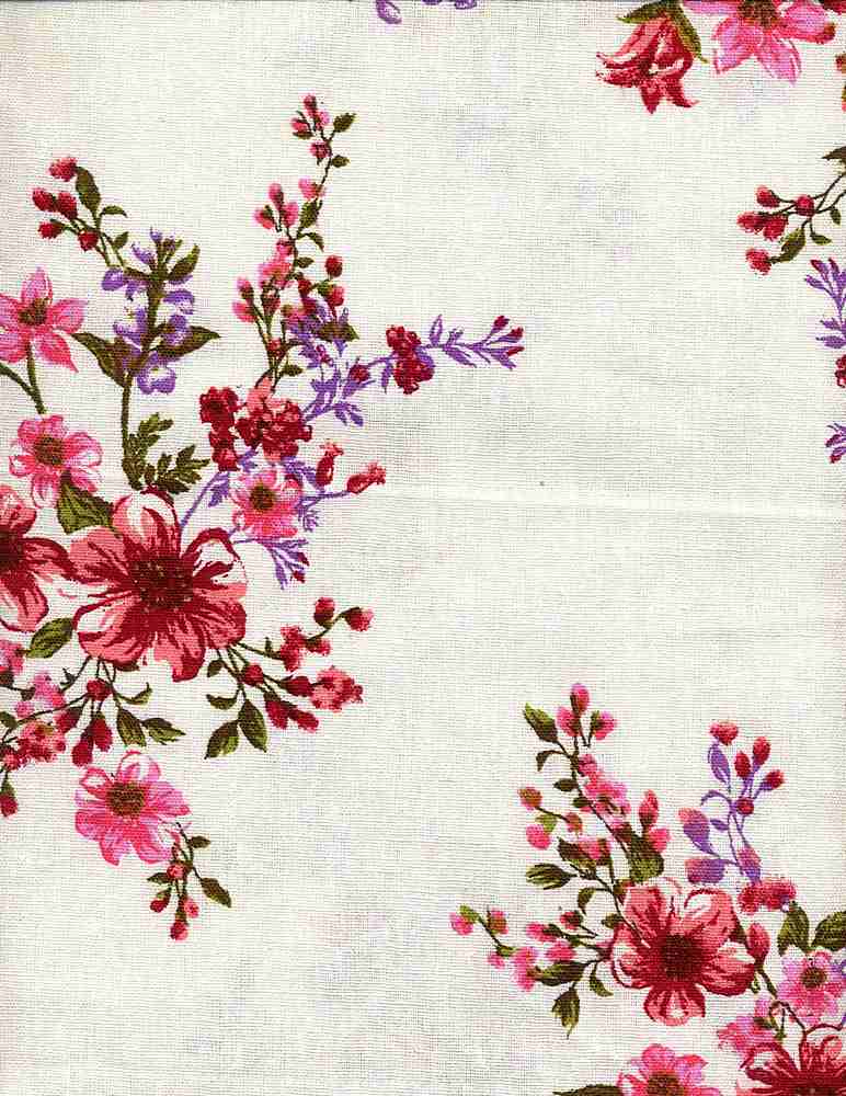 LN1573C-F50200 C2 IVY/RED WOVEN PRINTS LINEN