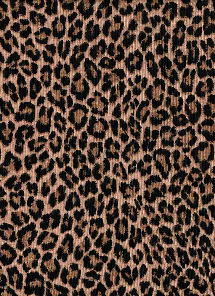 P2243-AN50507 C1 STONE/BLACK RIB PRINT CHEETAH ANIMAL