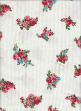 Load image into Gallery viewer, P2243-FL50645 C3 IVORY/RED RIB PRINT FLORAL
