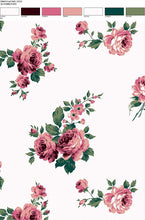 Load image into Gallery viewer, P2243-FL50040 C2 IVORY/DUSTY PINK RIB PRINT FLORAL
