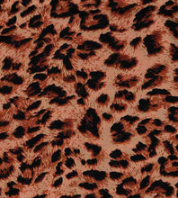 Load image into Gallery viewer, S2554-AN51168 C2 BROWN/BLACK ANIMAL SATIN WOVEN PRINT
