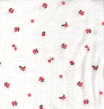 Load image into Gallery viewer, P3002-FL51176 C1 IVORY/CORAL KNIT EYELET PRINTS
