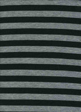Load image into Gallery viewer, KNT-1838 H.GREY/BLACK RIB STRIPES KNITS
