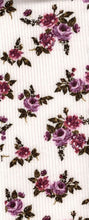 Load image into Gallery viewer, P2243-FL50747 C7 IVORY/LILAC RIB PRINT FLORAL
