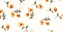 Load image into Gallery viewer, D2052-FL50768 C9 IVORY/YELLOW BRUSH PRINT FLOWERS COZY FABRICS DTY
