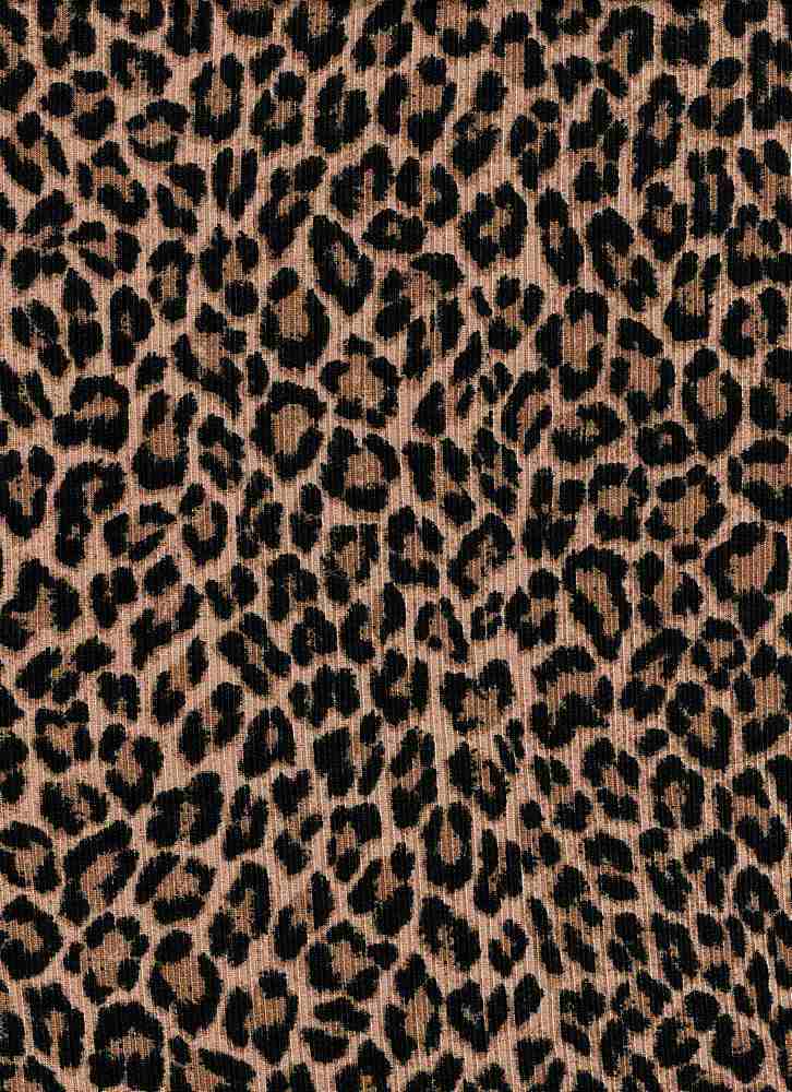 P2243-AN50507-Y C1 STONE/BLACK RIB PRINT CHEETAH ANIMAL