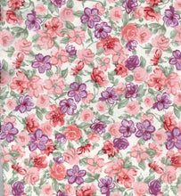 Load image into Gallery viewer, D2052-FL51652 C13 IVO/PNK/LIL BRUSH PRINT FLOWERS DTY
