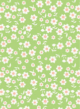 Load image into Gallery viewer, D2052-FL51410 C13 GREEN/IVORY BRUSH PRINT FLOWERS DTY
