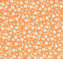 Load image into Gallery viewer, D2052-FL51410 C14 ORNGE/IVORY BRUSH PRINT FLOWERS DTY
