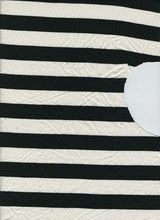Load image into Gallery viewer, KNT-1548-200 BLACK/IVORY JERSEY STRIPES RAYON SPANDEX

