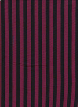 Load image into Gallery viewer, KNT-1547 BURGUNDY/BLACK JERSEY STRIPES RAYON SPANDEX

