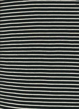Load image into Gallery viewer, KNT-1835 BLACK/IVORY JERSEY STRIPES RAYON SPANDEX KNITS
